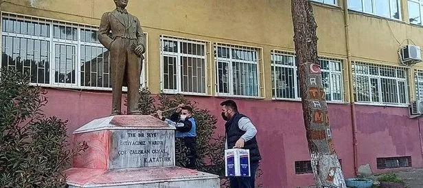Atatürk büstüne saldırı