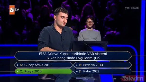Milyoner'de VAR sorusu! İlk kez hangi Dünya Kupası'nda uygulanmıştır? - 3