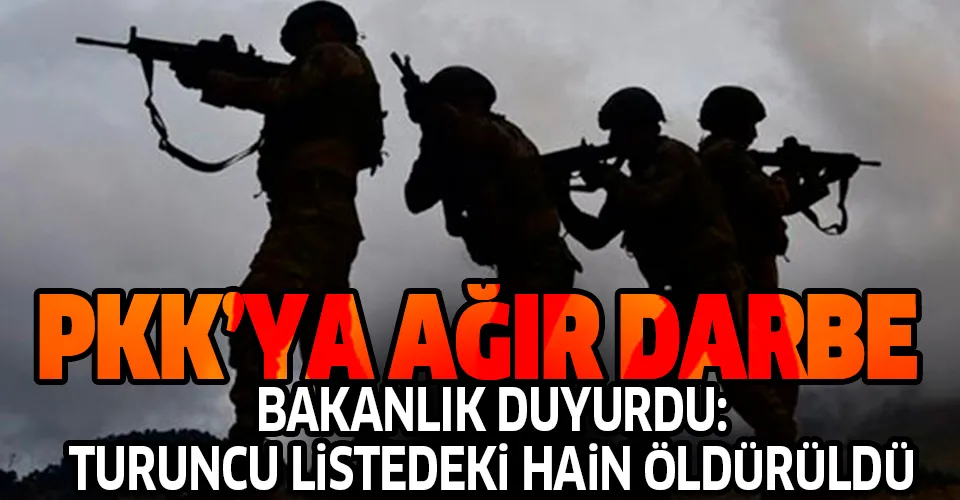 Son dakika: İçişleri Bakanlığı duyurdu: Turuncu listedeki terörist öldürüldü