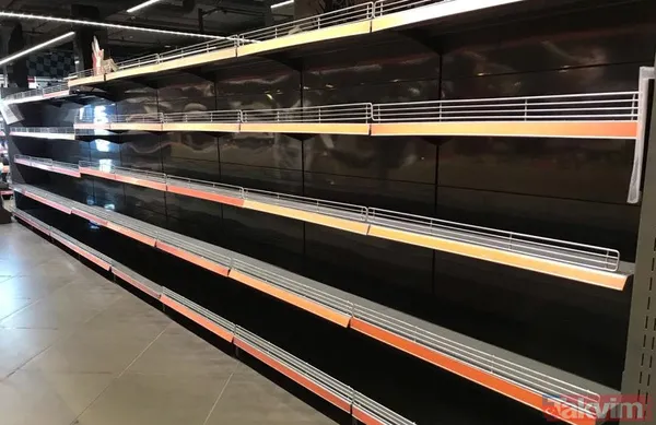 Rusya Ukrayna savaşı kıtlık yarattı! Ukrayna'da mağazalar kapalı raflar boş benzin yok - 19