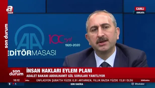 Adalet Bakanı Abdülhamit Gül 'İnsan Hakları Eylem Planı' hakkında konuştu