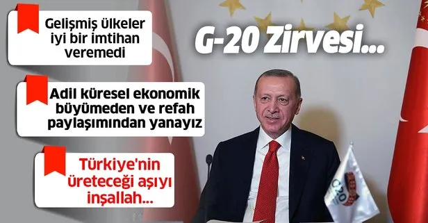 Son dakika: Başkan Erdoğan G-20 Zirvesi’nde önemli açıklamalarda bulundu