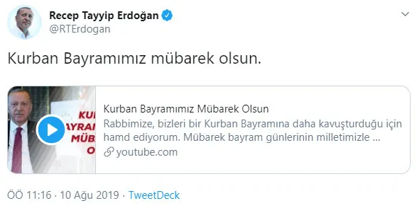 Son dakika haberi: Başkan Erdoğan'dan Kurban Bayramı mesajında Fırat'ın doğusu açıklaması-1
