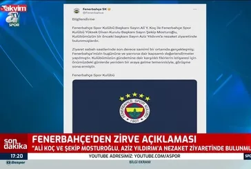 Fenerbahçe'den zirve açıklaması