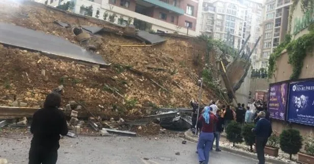 Başakşehir Kayaşehir'de istinat duvar çöktü!