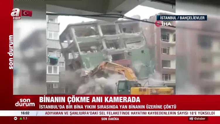 İstanbul Bahçelievler bina çökme anı kamerada!