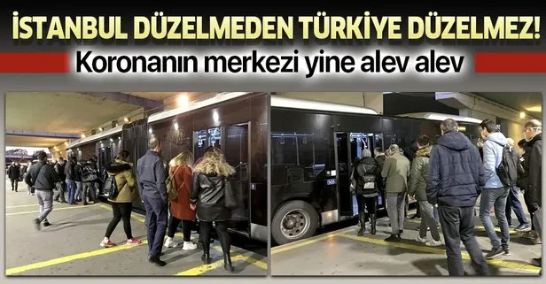 İstanbul koronavirüsün merkezi oldu! Toplu taşıma araçlarında ve duraklarda endişe yaratan yoğunluk