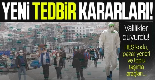 Koronavirüs tedbirleri kapsamında yeni kararlar!