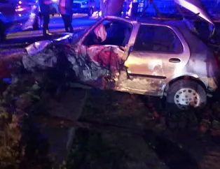 Burhaniye’de otomobil takla attı: 4 yaralı