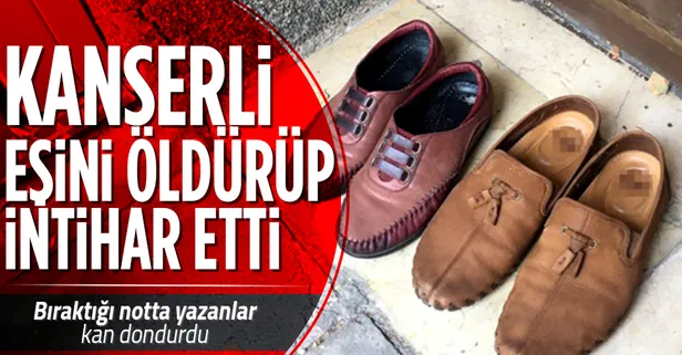 Kanser hastası eşini boğup intihar etti! Çocuklarına not bıraktı