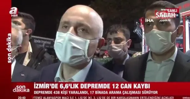 SON DAKİKA: Ulaştırma ve Altyapı Bakanı Adil Karaismailoğlu’ndan İzmir depremi açıklaması