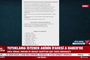 Enes Güran'ın ifadesi!
