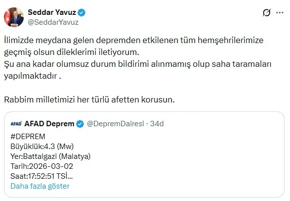 Son dakika: Malatya'da 4.3 büyüklüğünde deprem: AFAD son depremler listesi-2