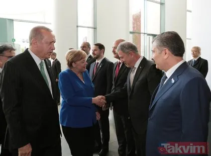 Başkan Erdoğan ve Angela Merkel görüşmesinden kareler