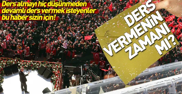 Ders vermenin zamanı mı?