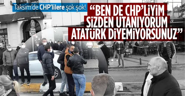 Taksim'de Atatürk'ü anma töreninde CHP'liler şok yaşadı! "Hiçbiriniz Atatürk diyemiyorsunuz"