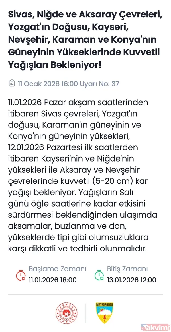 Meteoroloji uyardı: 51 il için şiddetli yağış ve fırtına alarmı! İstanbul’da kar zeminde tutacak - 14