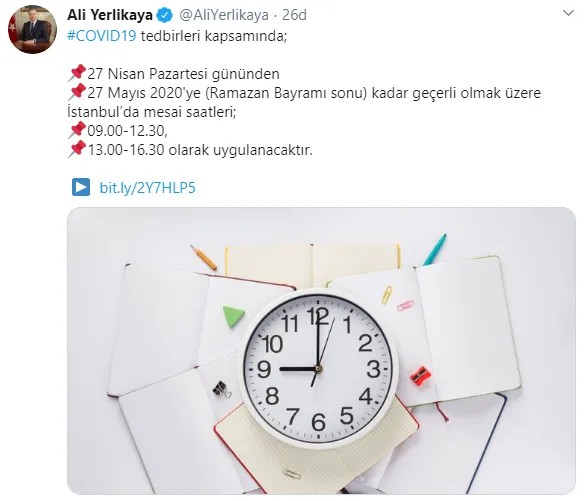 Son dakika: İstanbul Valisi Ali Yerlikaya duyurdu: İstanbul'da mesai saatleri değişti!-1
