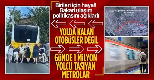 Bakan Karaismailoğlu açıkladı: Yolda kalan otobüsler değil günde 1 milyonun üzerinde yolcu taşıyacak metrolar