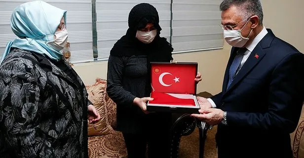 Cumhurbaşkanı Yardımcısı Fuat Oktay, şehit Korgeneral Osman Erbaş’ın ailesine taziye ziyaretinde bulundu