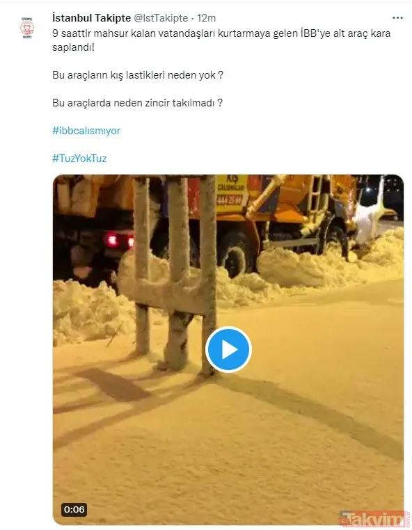 İstanbul'a yağan kar CHP'li İBB'yi sınıfta bıraktı! Vatandaş #imamoğluistifa paylaşımlarıyla isyan ediyor - 19