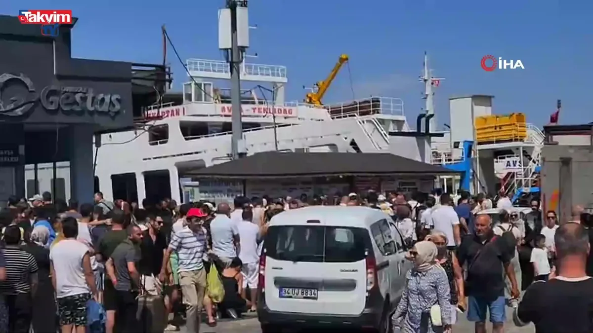 Erdek’te tatilci kuyruğu!