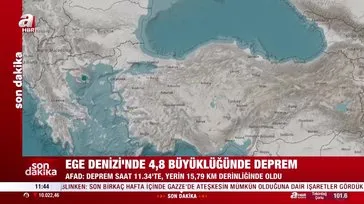 Ege Denizi’nde 4.8 büyüklüğünde deprem!