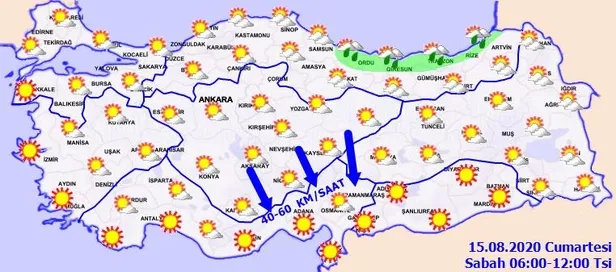 HAVA DURUMU | Meteorolojiden o illere sağanak uyarısı | 15 Ağustos 2020 hava nasıl olacak?-2