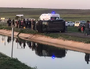 Kilis'te korkunç kaza! Otomobil sulama kanalına uçtu
