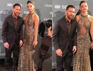 Lionel Messi Yael Shelbia ile fotoğraf çekilirken dondu kaldı! Messi alay konusu oldu