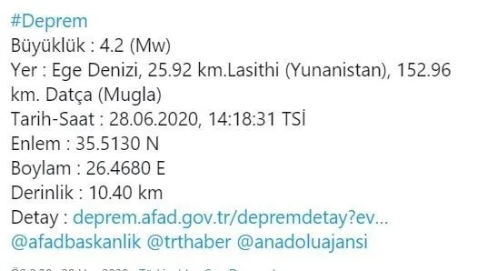 Marmaris Te 5 2 Buyuklugunde Deprem Meydana Geldi Manisa Gundem Haber