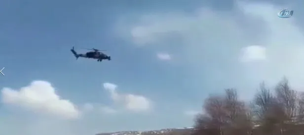 Helikopterler teröristlere ölüm yağdırdı