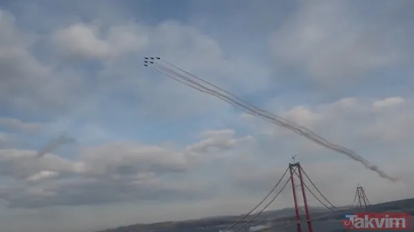 Tüyler diken diken! Türk Yıldızları'ndan 1915 Çanakkale Köprüsü açılışında nefes kesen gösteri - 8