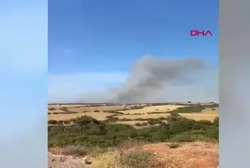 Çanakkale'de yangın!