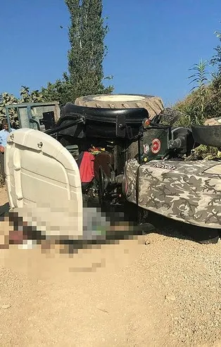 Son dakika: Mersin'de feci kaza: Devrilen traktörün altında kalan çift öldü