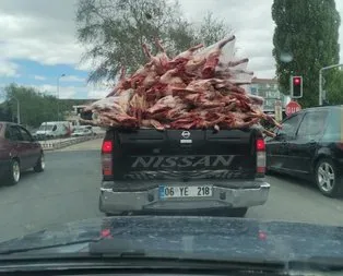 Ankara’da mide bulandıran görüntü!