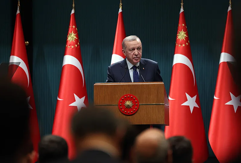 Başkan Erdoğan kabine toplantısı sonrası önemli açıklamalarda bulundu (Fotoğraf: AA)