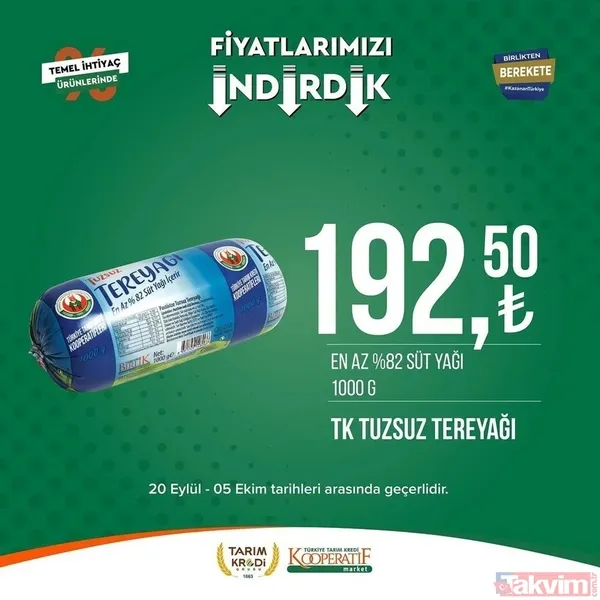 Tarım Kredi 5 Ekim FİYAT LİSTESİ 2023! Kooperatif marketlerinde indirimlerin son günü! Kırmızı mercimek 22.25, tost peyniri 59. 90... - 48