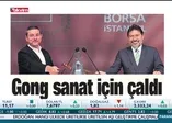 Borsa İstanbul'da gong sanat için çaldı