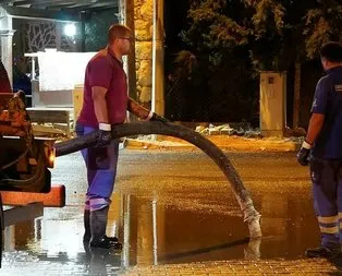 Çeşme’de kanalizasyon taştı