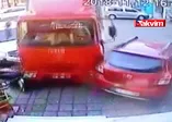 Freni patlayan kamyon dehşeti kamerada