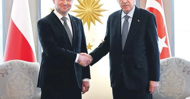 Başkan Recep Tayyip Erdoğan Polonya Cumhurbaşkanı Duda ile görüştü