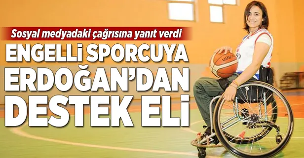 Engelli sporcuya Erdoğan'dan destek eli