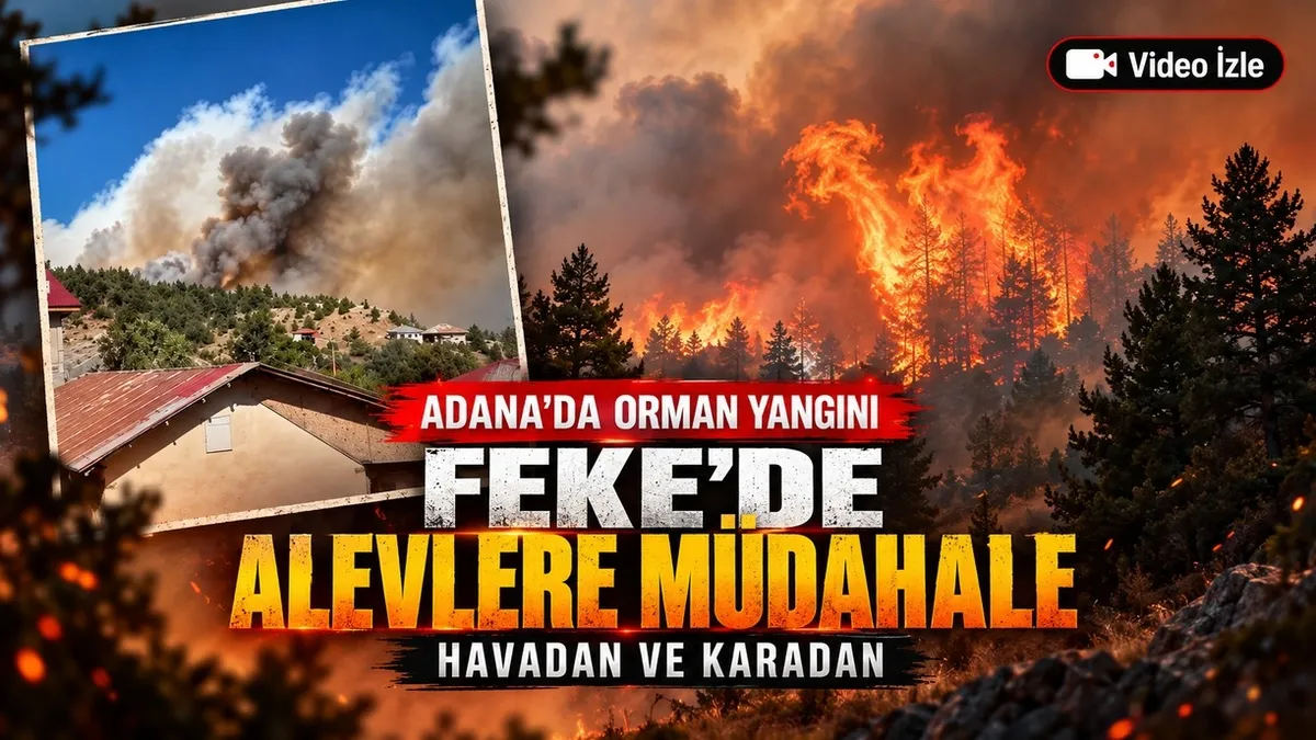 Adana Feke'de orman yangını çıktı! Ekipler havadan ve karadan müdahale ediyor