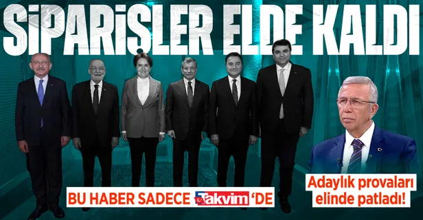 Adaylık yarışında hiç kimsenin bilmediği gerçeği açıklıyoruz: Mansur Yavaş'ın siparişleri elde kaldı