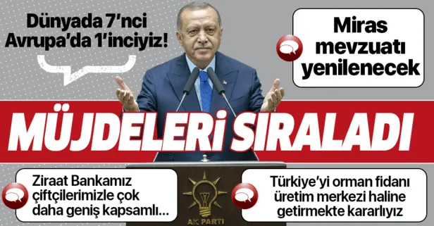 Başkan Erdoğan'dan çiftçilere müjdeleri sıraladı