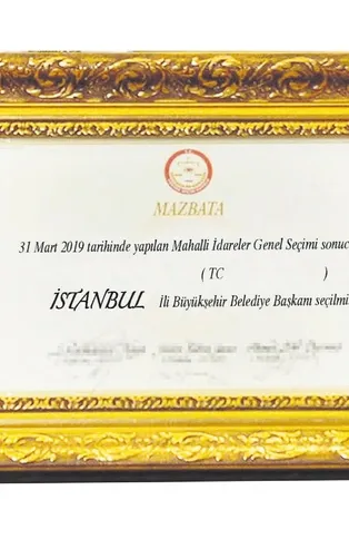 İşte İstanbul'u kazanan adayın alacağı mazbata