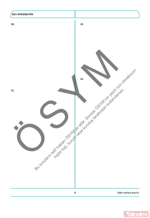 2021 KPSS soru kitapçığı ve cevap anahtarı | A Grubu ve Öğretmenlik (GY-GK- Eğitim Bilimleri) soruları - 39