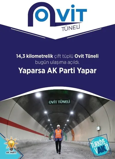 Cumhurbaşkanı Erdoğan Ovit Tüneli'ni açtı-9