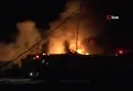 Madeni yağ deposu alev alev yandı
